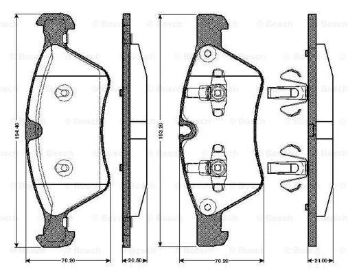 Brake Pad Set, disc brake (0 986 TB2 928)