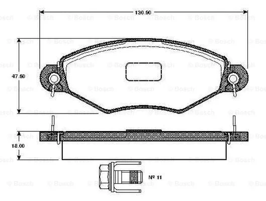 Brake Pad Set, disc brake (0 986 TB2 315)