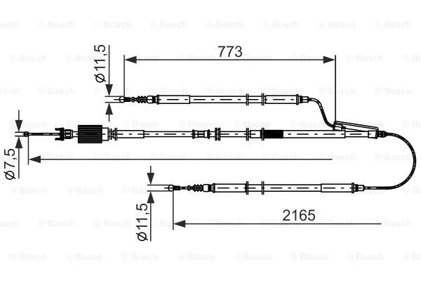 Cable Pull, parking brake (1 987 482 806)