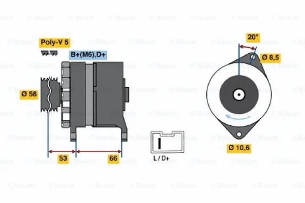Alternator (0 986 036 480)