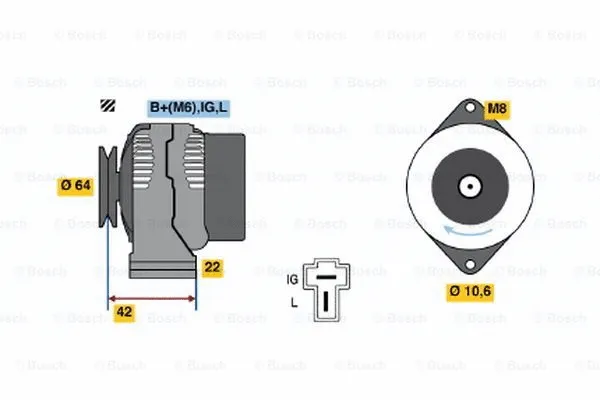 Alternator (0 986 036 641)