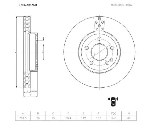 Brake Disc (0 986 AB5 928)