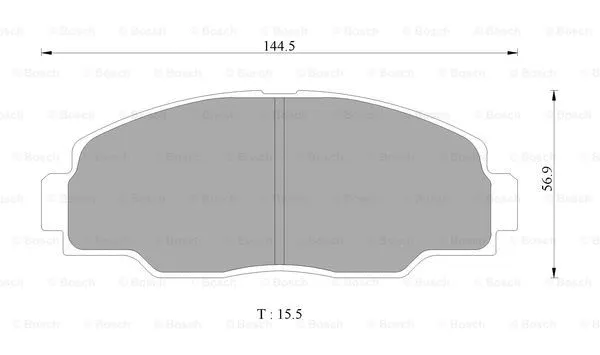 Brake Pad Set, disc brake (0 986 AB2 339)