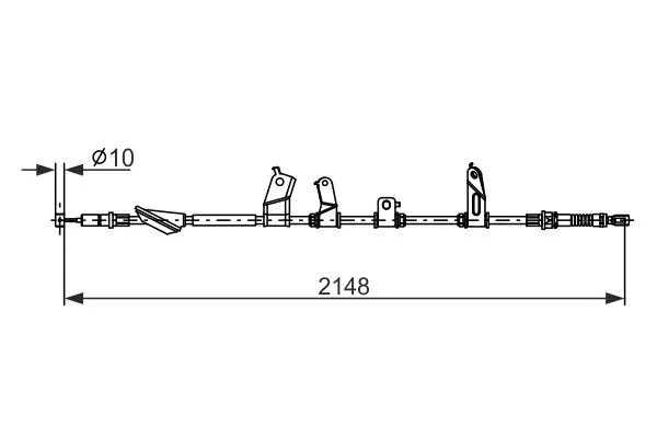 Cable Pull, parking brake (1 987 482 914)