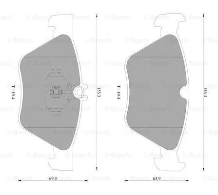 Brake Pad Set, disc brake (0 986 AB3 117)
