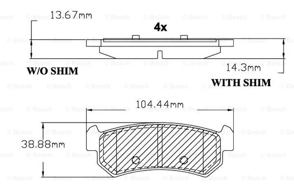 Brake Pad Set, disc brake (F 03B 150 138)