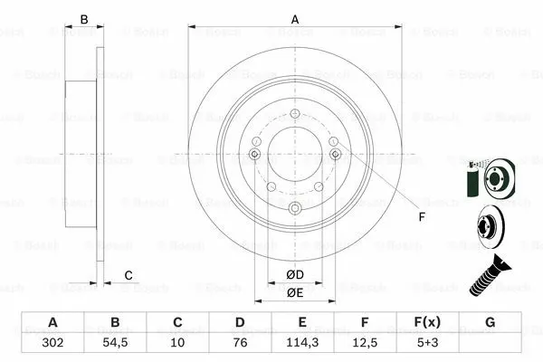 Brake Disc (0 986 479 E43)