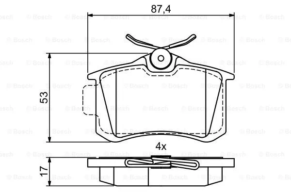 Brake Pad Set, disc brake (0 986 495 455)