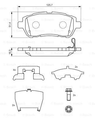 Brake Pad Set, disc brake (0 986 494 320)