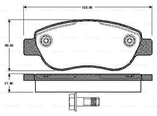 Brake Pad Set, disc brake (0 986 TB2 874)