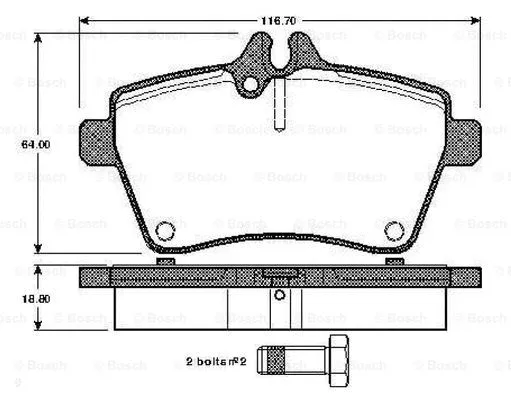 Brake Pad Set, disc brake (0 986 TB2 898)