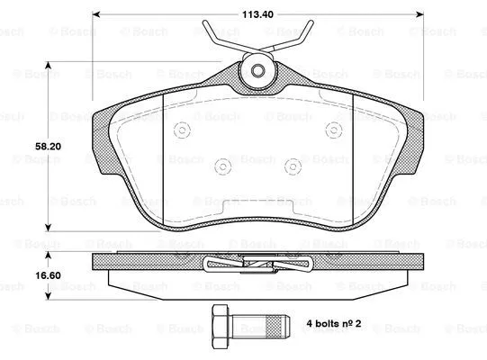 Brake Pad Set, disc brake (0 986 TB3 084)