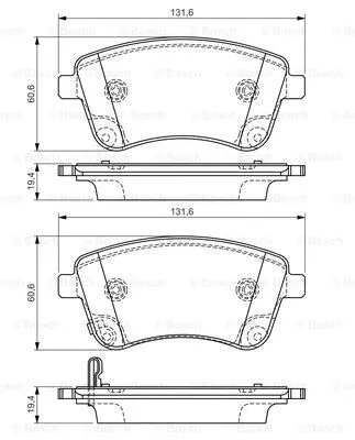 Brake Pad Set, disc brake (0 986 TB3 156)