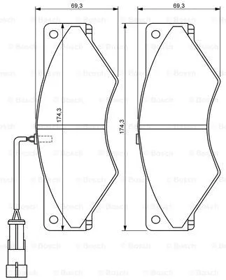 Brake Pad Set, disc brake (0 986 494 193)