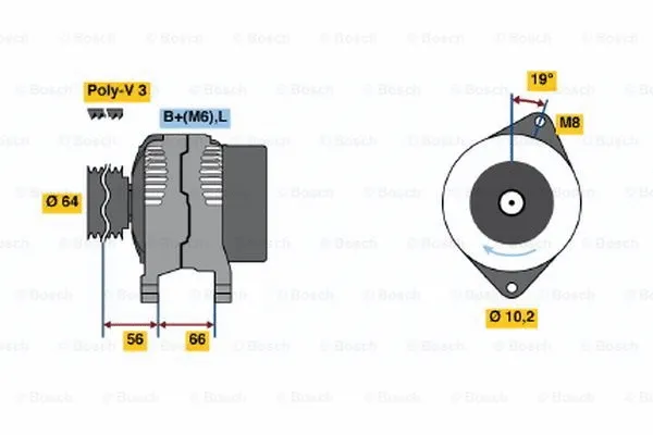 Alternator (0 986 042 121)