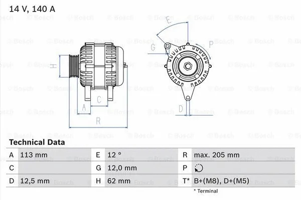 Alternator (0 986 082 620)