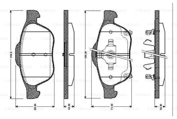 Brake Pad Set, disc brake (0 986 TB2 467)