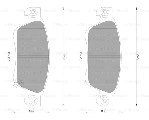 Brake Pad Set, disc brake (0 986 AB2 300)
