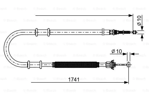 Cable Pull, parking brake (1 987 482 599)