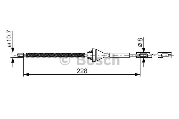 Cable Pull, parking brake (1 987 482 122)