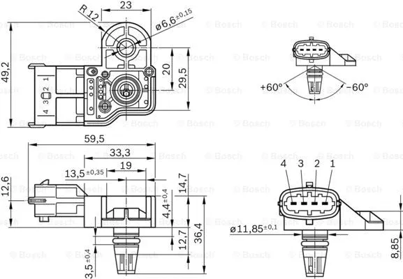 Sensor, boost pressure