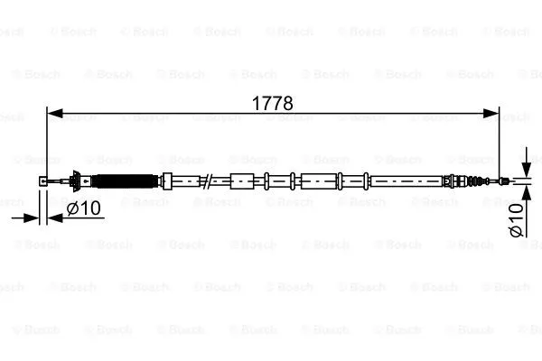 Cable Pull, parking brake (1 987 482 509)