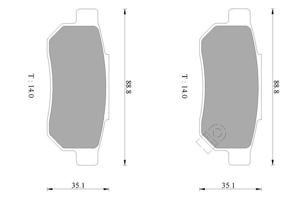 Brake Pad Set, disc brake (0 986 AB2 790)