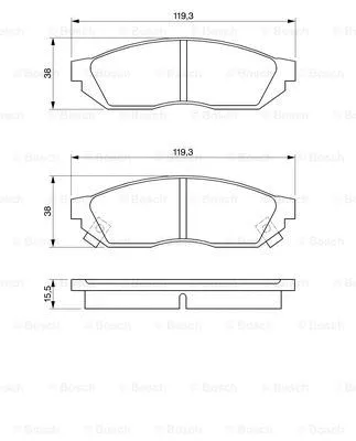 Brake Pad Set, disc brake (0 986 424 155)