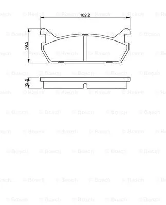 Brake Pad Set, disc brake (0 986 461 146)
