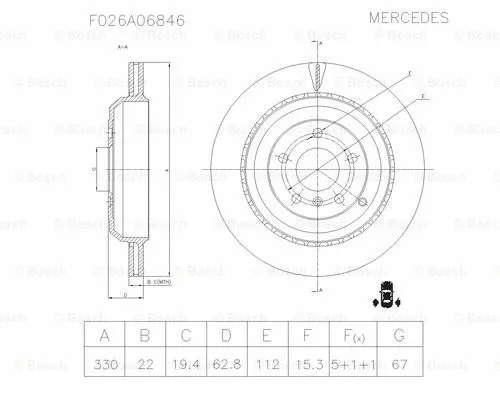 Brake Disc (F 026 A06 846)