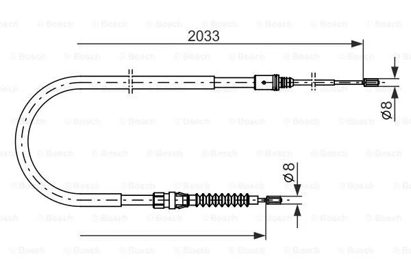 Cable Pull, parking brake (1 987 482 190)