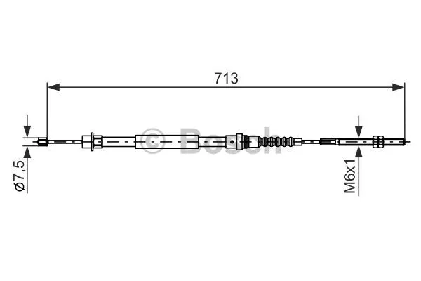 Cable Pull, parking brake (1 987 477 594)