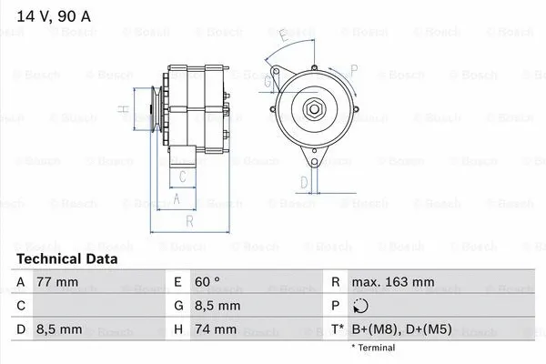 Alternator (0 986 035 820)