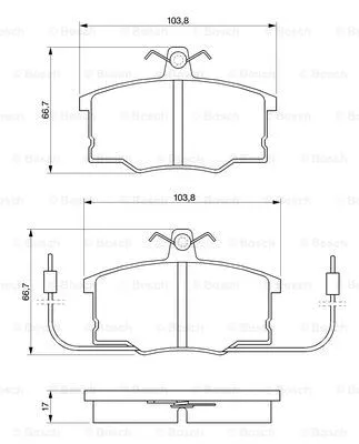 Brake Pad Set, disc brake (0 986 490 930)