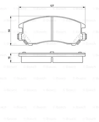Brake Pad Set, disc brake (0 986 461 134)