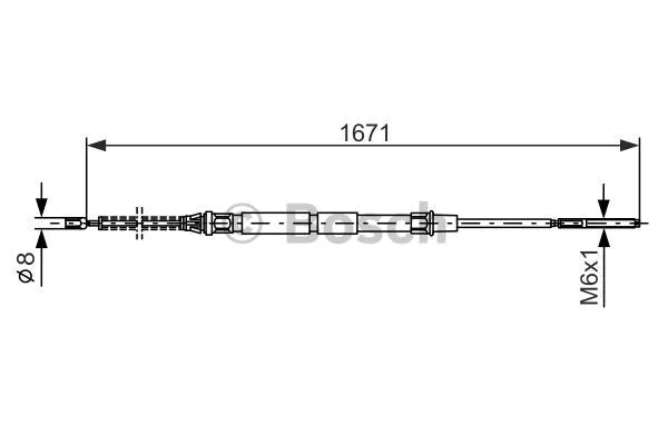 Cable Pull, parking brake (1 987 477 626)