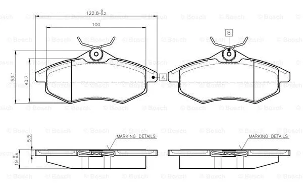 Brake Pad Set, disc brake (0 986 TB2 420)