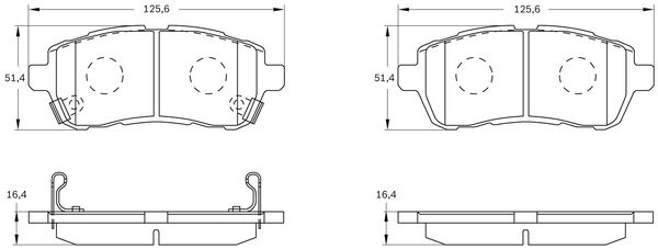 Brake Pad Set, disc brake (0 986 BB0 952)