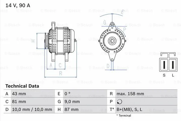 Alternator (0 986 080 430)