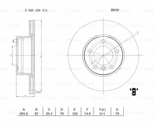 Brake Disc (0 986 AB6 574)