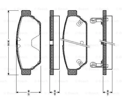 Brake Pad Set, disc brake (0 986 TB2 698)