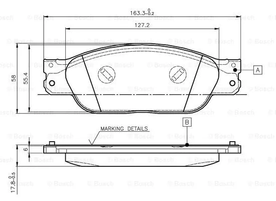 Brake Pad Set, disc brake (0 986 TB2 955)