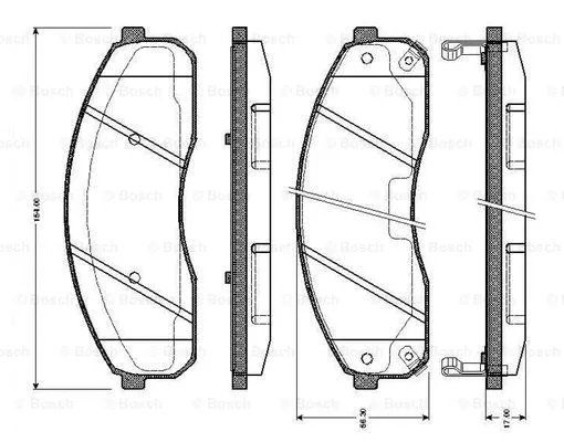 Brake Pad Set, disc brake (0 986 TB2 394)