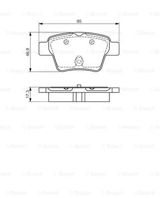 Brake Pad Set, disc brake (0 986 495 092)