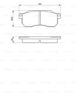 Brake Pad Set, disc brake (0 986 490 050)