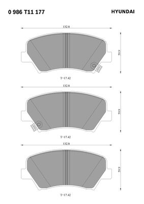 Brake Pad Set, disc brake (0 986 T11 177)
