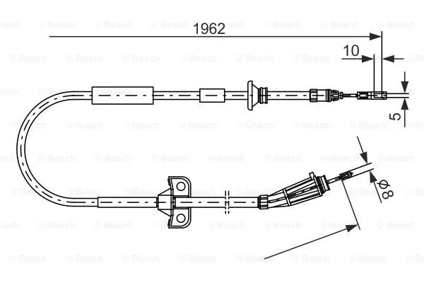 Cable Pull, parking brake (1 987 477 941)