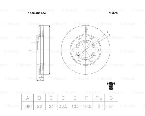 Brake Disc (0 986 AB9 684)
