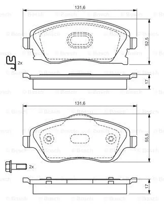 Brake Pad Set, disc brake (0 986 495 014)