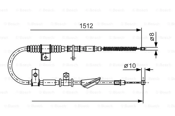 Cable Pull, parking brake (1 987 477 742)